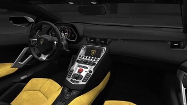 Lamborghini Aventador LP700-4 jaune intérieur