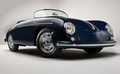 Porsche 356 Roadster bleue face avant