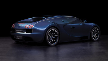 Bugatti Veyron Super Sport - bleue - 3/4 arrière droit