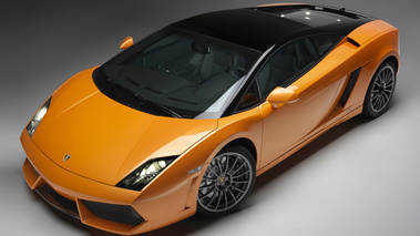 Lamborghini Gallardo Bicolore - orange et noire - 3/4 avant gauche, supérieur
