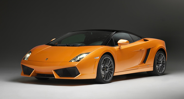 Lamborghini Gallardo Bicolore - orange et noire - 3/4 avant gauche