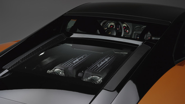 Lamborghini Gallardo Bicolore - orange et noire - détail, pavillon