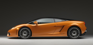 Lamborghini Gallardo Bicolore - orange et noire - profil