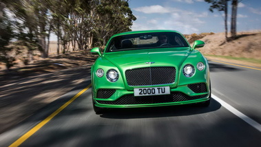 Bentley Continental GT 2015 - Verte - Face avant dynamique