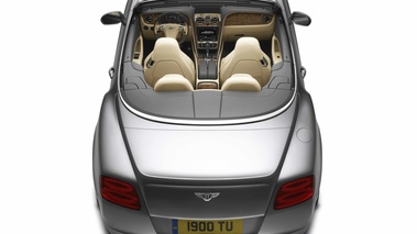 Bentley Continental GTC 2011 gris face arrière vue de haut