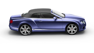 Bentley Continental GTC V8 bleu profil capoté