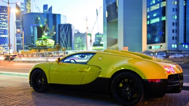 Bugatti Veyron Grand Sport - noire/jaune - 3/4 arrière gauche
