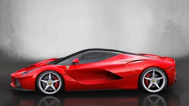 Ferrari LaFerrari rouge profil