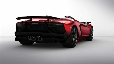 Lamborghini Aventador J rouge 3/4 arrière droit 2