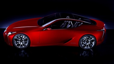 Lexus LF-LC - rouge - profil