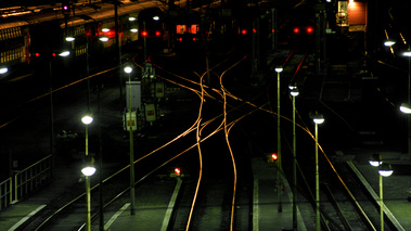 gare de triage Charenton de nuit