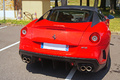 1er GT Prestige Montlhéry - Ferrari 599 GTO rouge face arrière