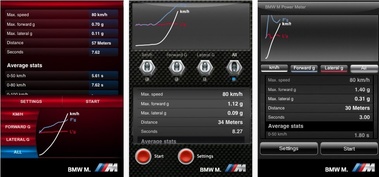 Application BMW iphone M Meter 3 écrans 