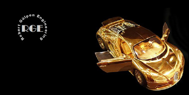 Bugatti Veyron dorée 1/18 2