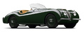 Exposition Ralph Lauren - Jaguar XK120 Roadster vert 3/4 avant droit