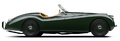 Exposition Ralph Lauren - Jaguar XK120 Roadster vert profil