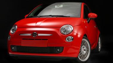 Jantes Borrani Fiat 500 rouge face avant 