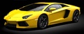 Lamborghini Aventador LP700-4 jaune 3/4 avant gauche