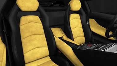 Lamborghini Aventador LP700-4 jaune sièges