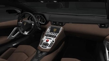 Lamborghini Aventador LP700-4 marron mate intérieur