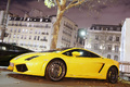 Lamborghini Gallardo LP550-2 Valentino Balboni jaune 3/4 avant gauche penché