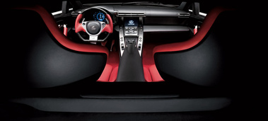 Lexus LF-A - blanche - tableau de bord