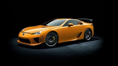 Lexus LF-A - orange - 3/4 avant gauche