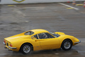 Montlhéry le 27.03.10 - Ferrari 246 GT Dino jaune 3/4 arrière droit filé