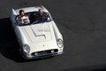 Modena Track Days 2011 - Ferrari 250 GT California Spider SWB blanc 3/4 avant droit vue de haut