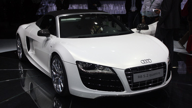 Audi R8 Spyder V10 Blanche 3/4 AV