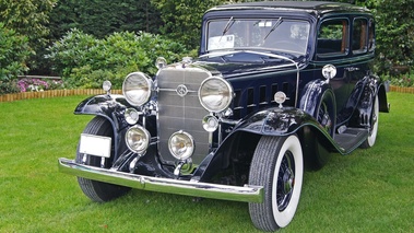 Cadillac bleu 3/4 avant gauche