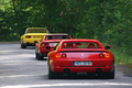 Ferrari KBRossoCorsa DII 355 Spider rouge & 328 GTB rouge & Mondial T jaune Etangs de Commelles