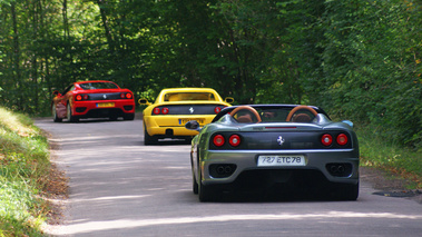 Ferrari KBRossoCorsa DII 360 Spider gris & 355 jaune & 360 Modena rouge Etangs de Commelles