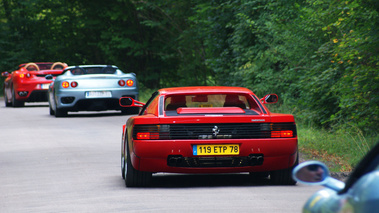 Ferrari KBRossoCorsa DII Testarossa rouge & 360 Spider bleu & F430 Spider rouge Etangs de Commelles