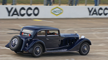 Montlhéry Autodrome Héritage Festival 2009 Delage D8S bleu ligne droite stands