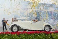 Delage D8S De Villars Roadster, blanche, feux d'artifice