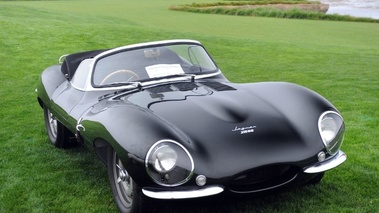 Jaguar XKSS, bleue, 3/4 avt drt