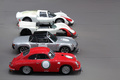 anciennes Porsche profil vue de haut