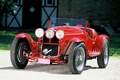 Alfa Romeo 8C 2300 1931 rouge 3/4 avant gauche penché
