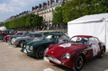 Aston Martin DB4 GT Zagato bordeaux Tour Auto 2009 3/4 avant gauche line up