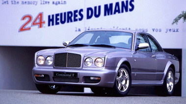 Bentley Continental T Grise Mulliner 3/4 avant gauche Le Mans