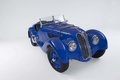 BMW 328 Mille Miglia bleu 3/4 avant droit penché