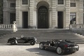 BMW 328 Mille Miglia noir profil & 328 Hommage Concept carbone 3/4 arrière gauche