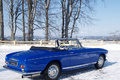 BMW 503 Cabriolet Bleue 3/4 arrière droit capote ouverte