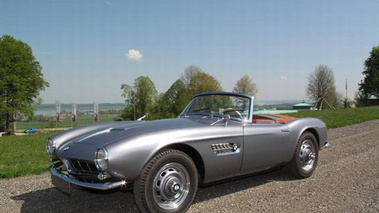 BMW 507 grise 3/4 avant gauche