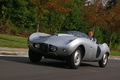 Arnolt-Bristol Bolide gris Bruxelles 3/4 avant gauche travelling penché