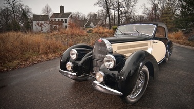 Bugatti Type 57C, 1939, Drophead Coupe, noire+blanche 3-4 av gch