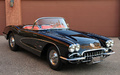 Corvette C1 noire 3/4 avant droit