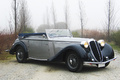 Delahaye 135 Chapron Coupe des Alpes grise profil capote ouverte