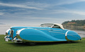 Delahaye 175 S Roadster Saoutchik, bleue, 3/4 avant gauche